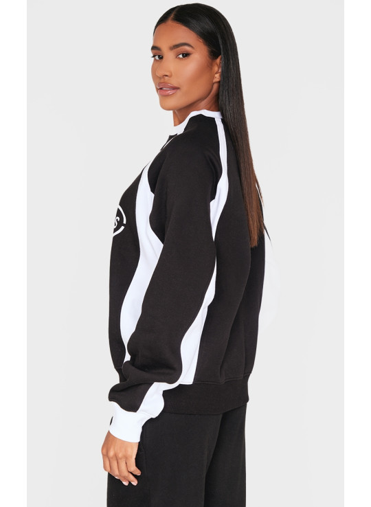 Чорний контрастний світшот Studio Archives