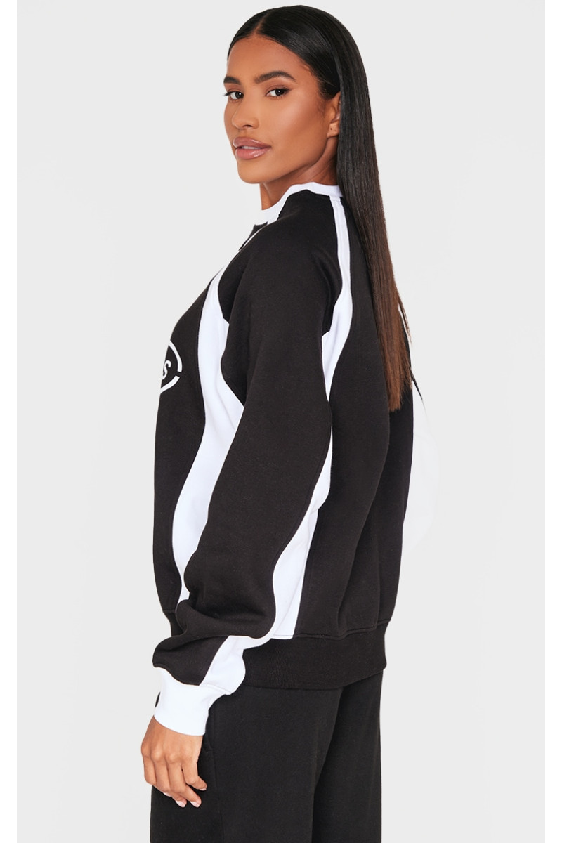 Чорний контрастний світшот Studio Archives