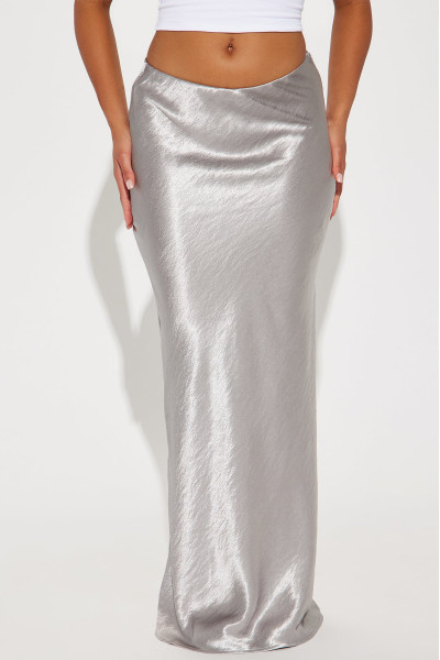 Ніжна шовкова максі-спідниця 