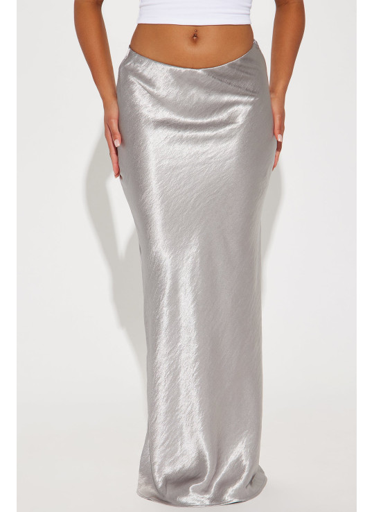 Ніжна шовкова максі-спідниця 