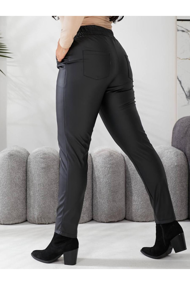 Шкіряні жіночі брюки 