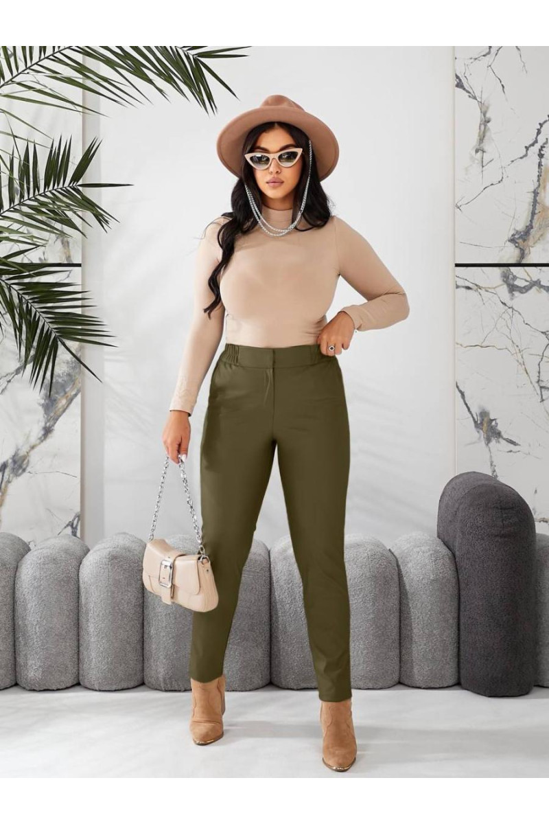 Шкіряні жіночі брюки 