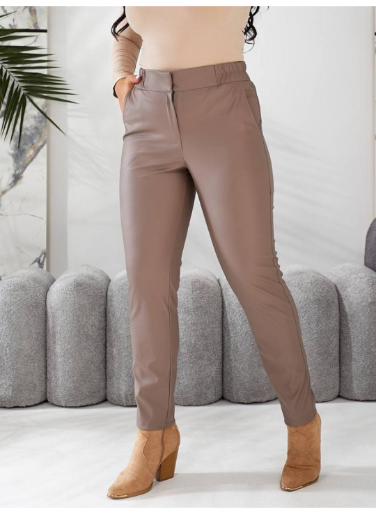 Шкіряні жіночі брюки 