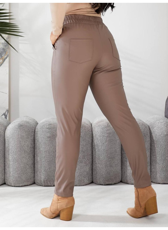 Шкіряні жіночі брюки 