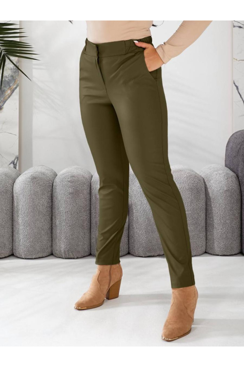 Шкіряні жіночі брюки 