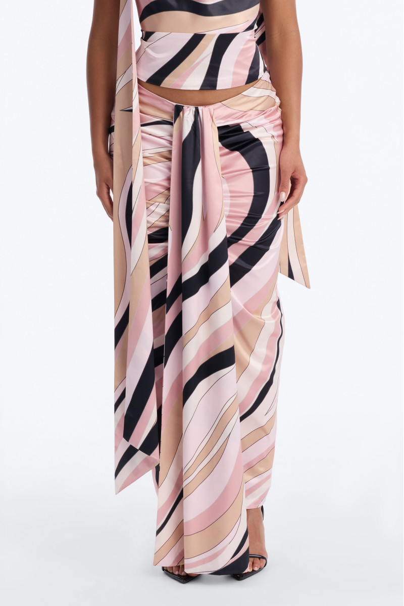 Атласна спідниця-міді 