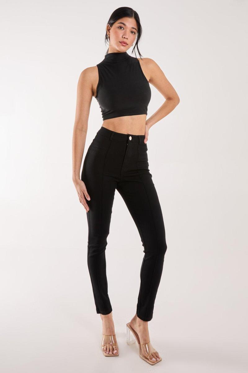 Тонкі штани з деталями шва