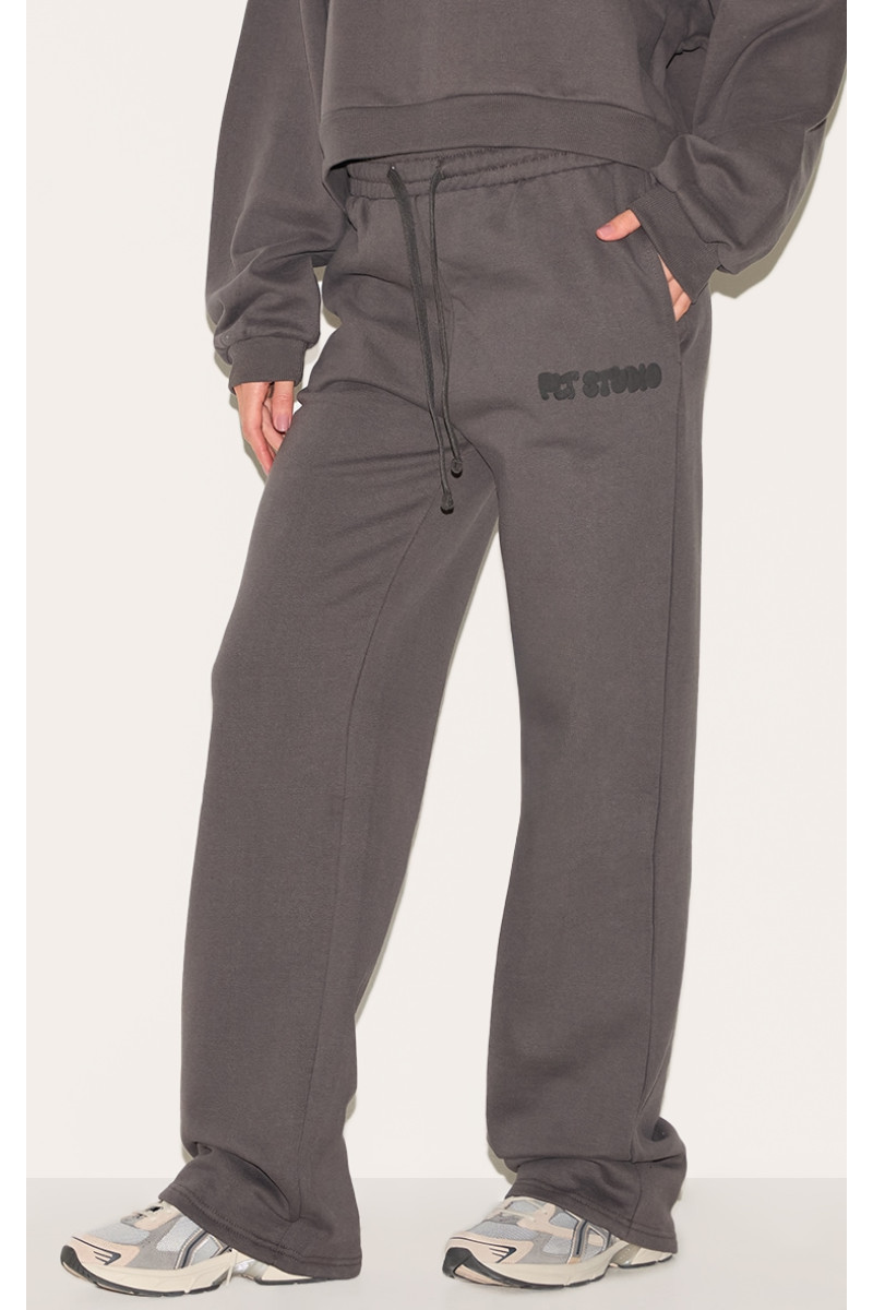 PrettyLittlething Tall Marcoal Premium Studio Print Price Neg Joggers