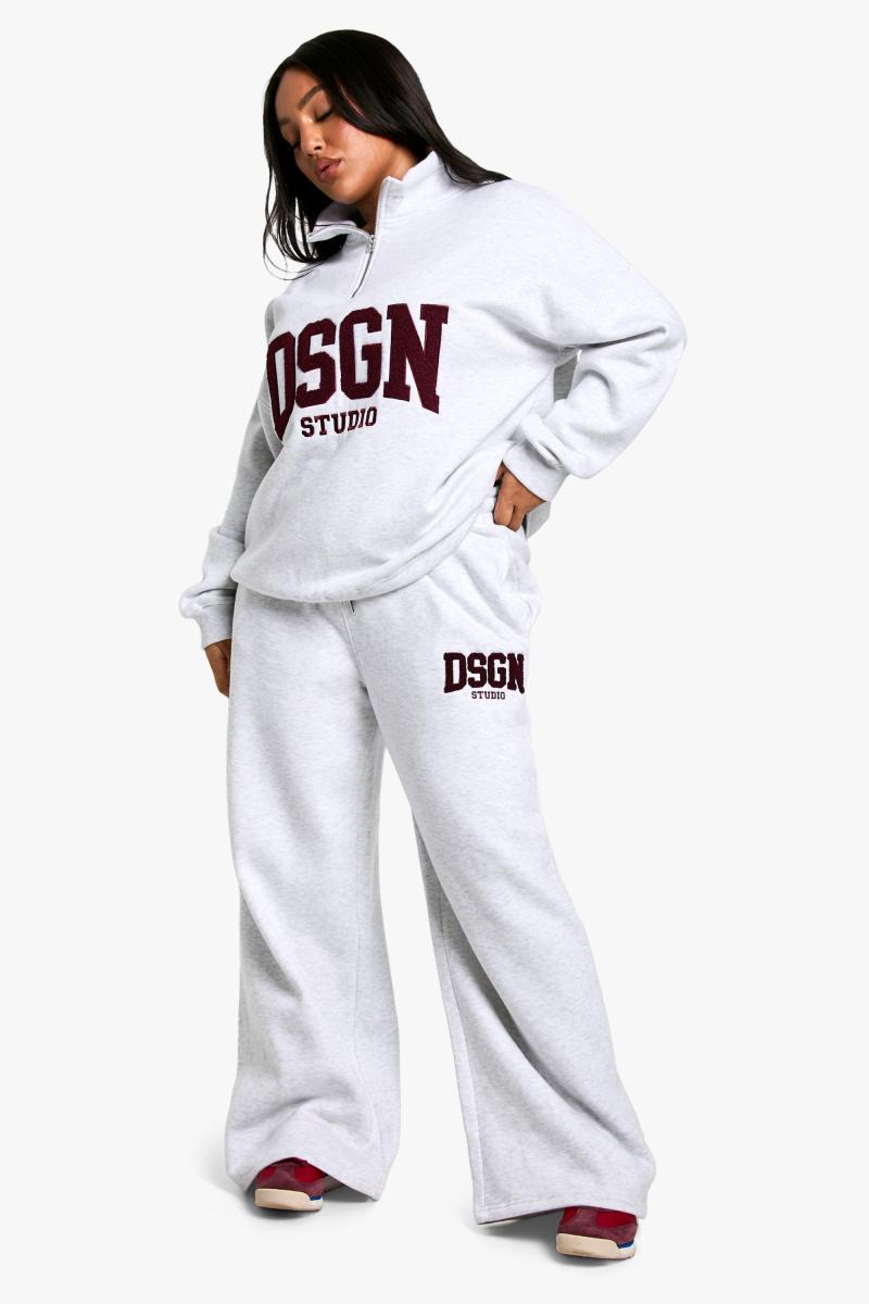 Plus Dsgn Studio Applique Straight Leg Jogger