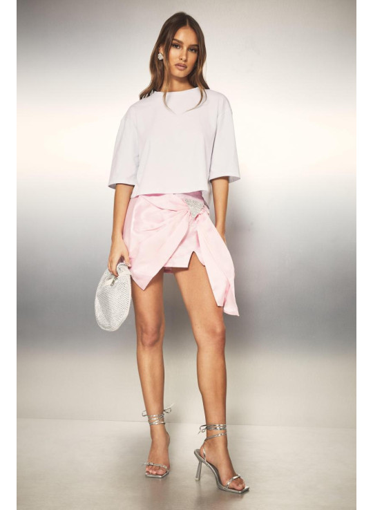 Спідниця з бантом із тафти з діамантом