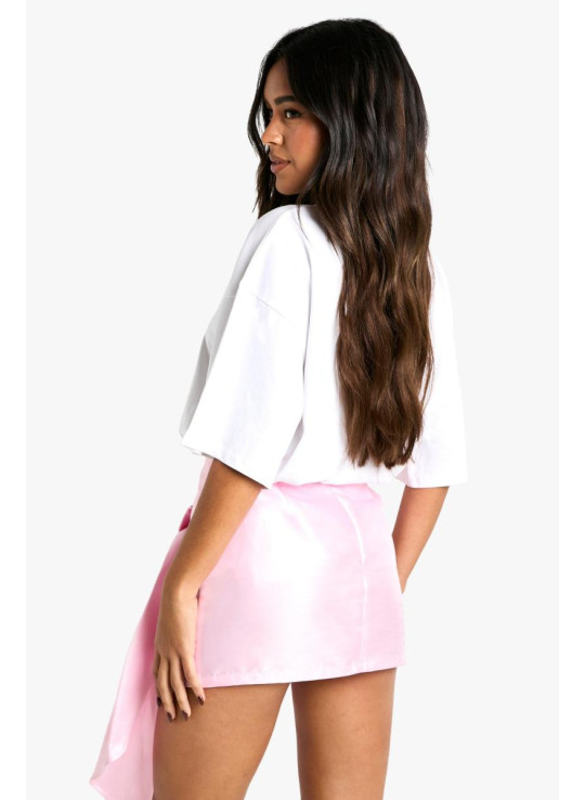 Спідниця з бантом із тафти з діамантом