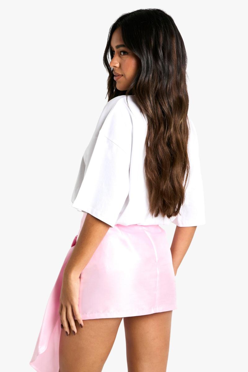 Спідниця з бантом із тафти з діамантом