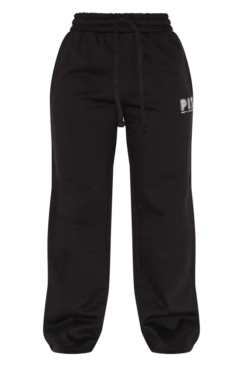 Маленькі преміум -чорні друковані прямі ноги пробіжки