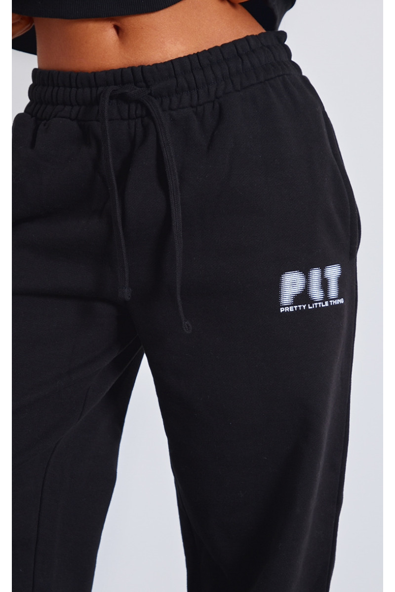 Маленькі преміум -чорні друковані прямі ноги пробіжки