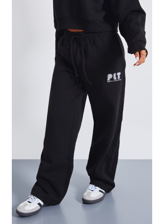 Маленькі преміум -чорні друковані прямі ноги пробіжки