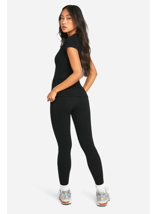 Безшовні контурні легінси в рубчик