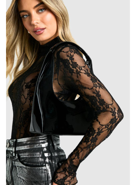 Вінілова вигнута сумка через плече