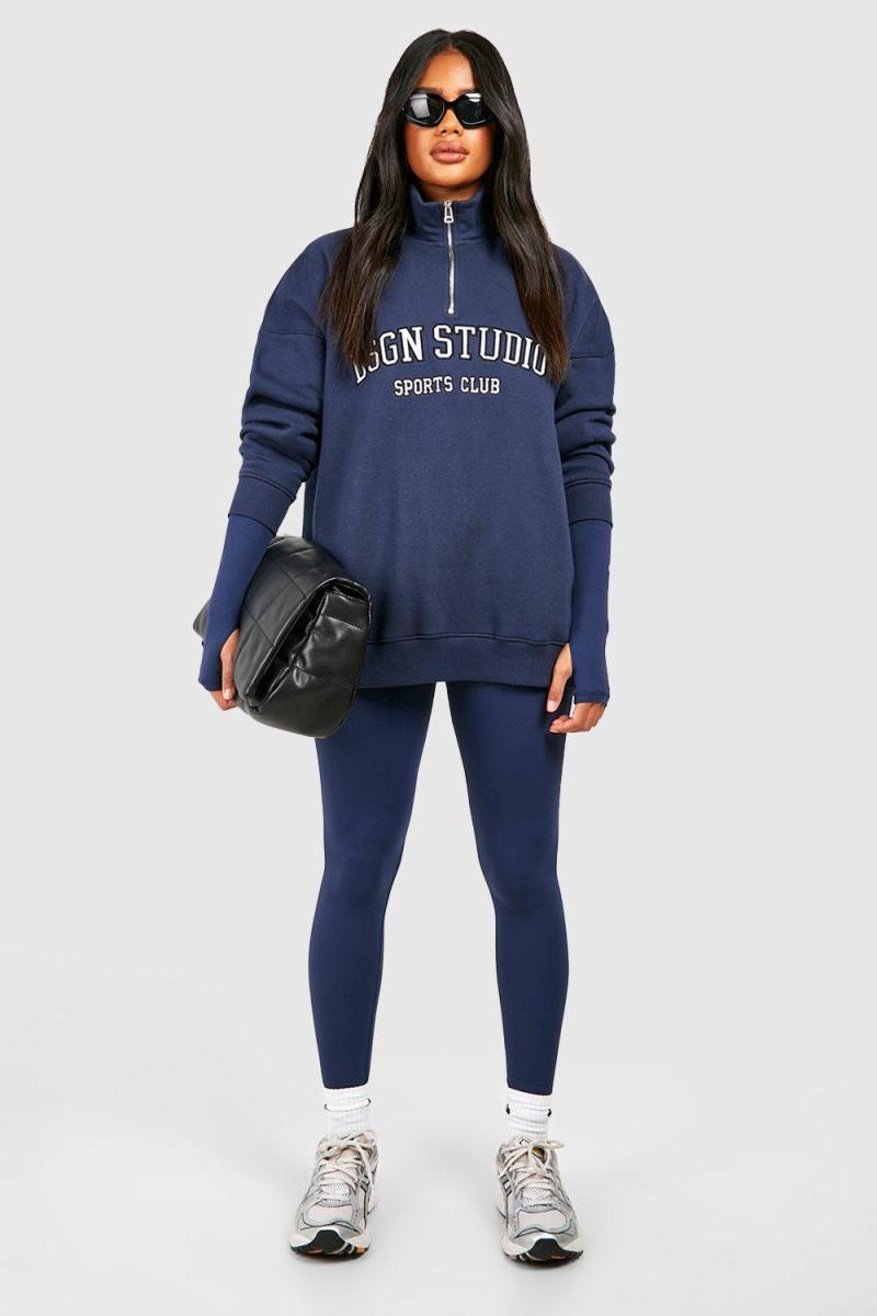 Великий світшот Dsgn Studio Applique на півзастібці