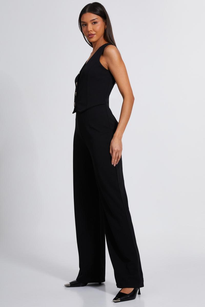 Чорні штани з широкими ногами