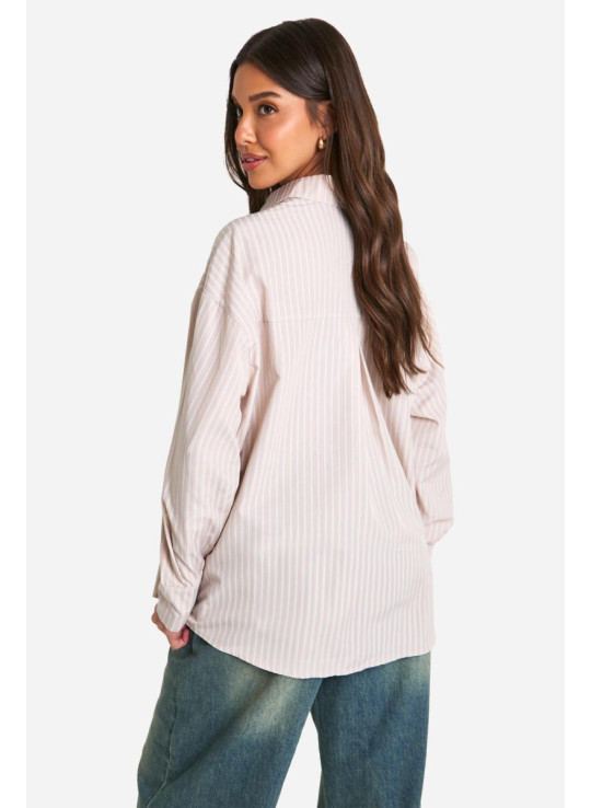 Негабаритний тонкий смугастий сорочка