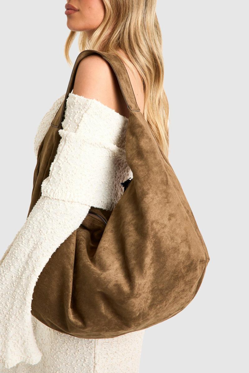 Сумка через плече зі штучної замші