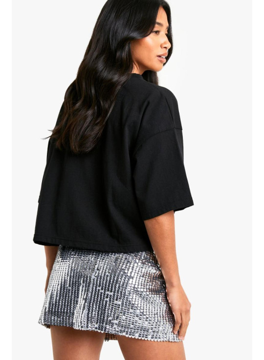 Міні-спідниця з паєтками з мініатюрною пряжкою