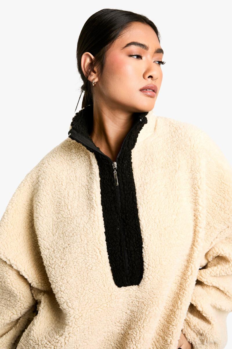 Великий світшот Borg з нейлоновими деталями на половину блискавки