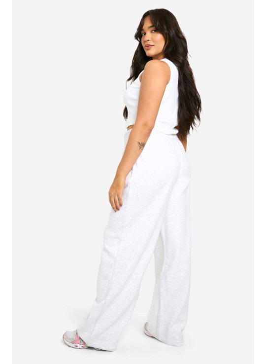 Plus Studio Slogan Deep Waistband Straight Leg Jogger