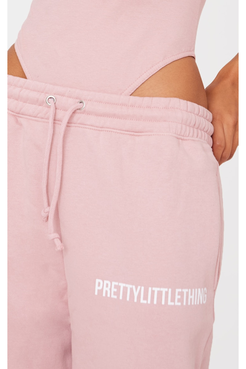 Світло-рожеві спортивні штани з манжетами PRETTYLITTLETHING