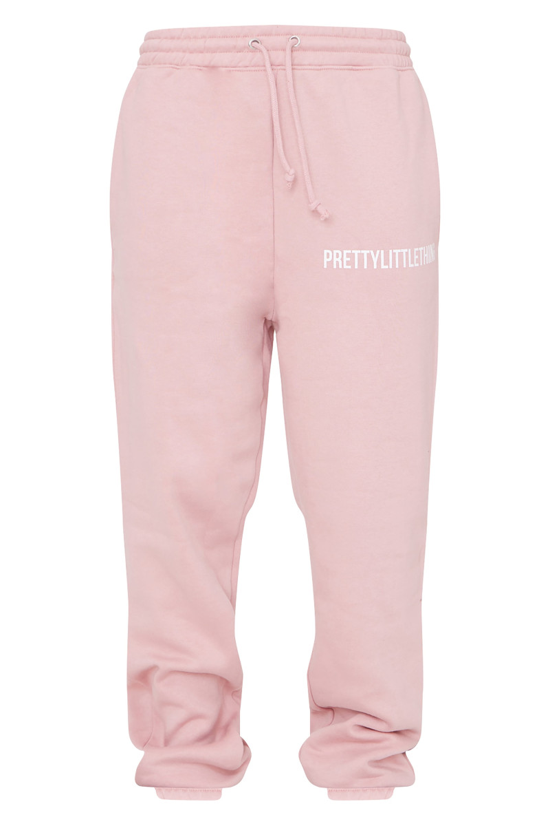 Світло-рожеві спортивні штани з манжетами PRETTYLITTLETHING