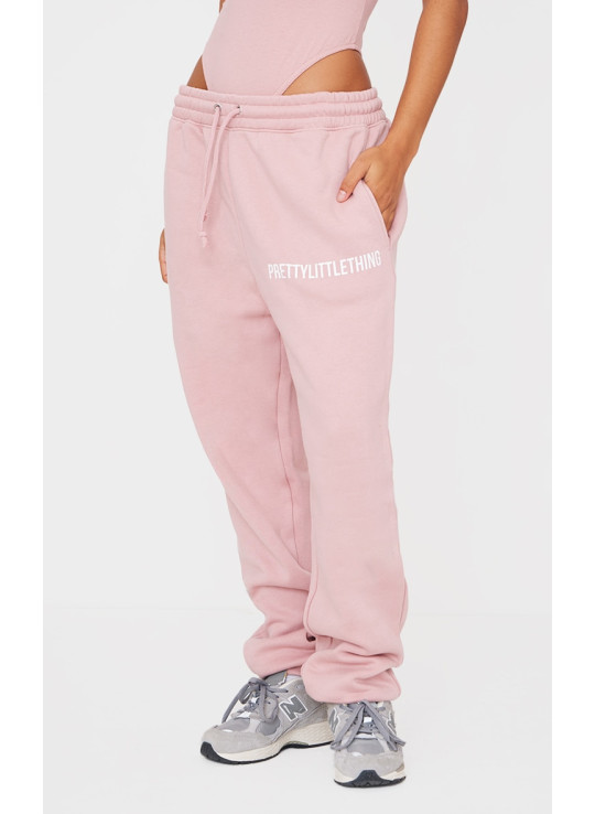Світло-рожеві спортивні штани з манжетами PRETTYLITTLETHING