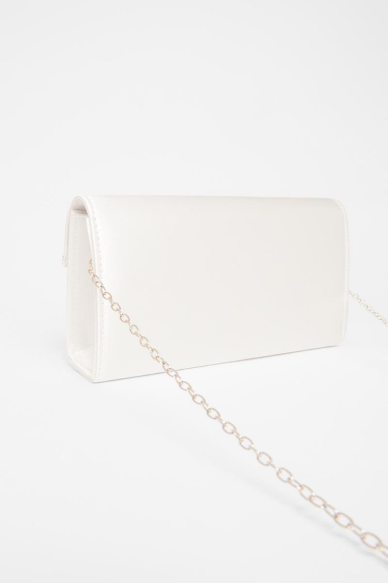 Біла весільна тонка клатч