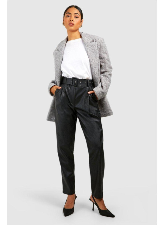 Вузькі штани з поясом і високою талією