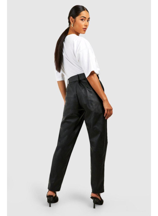 Вузькі штани з поясом і високою талією