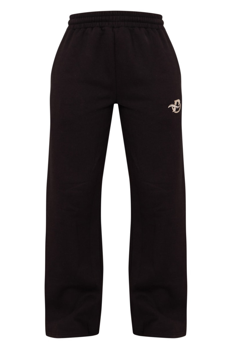 PrettyLittLething Black Logo Вишита широка бігова нога