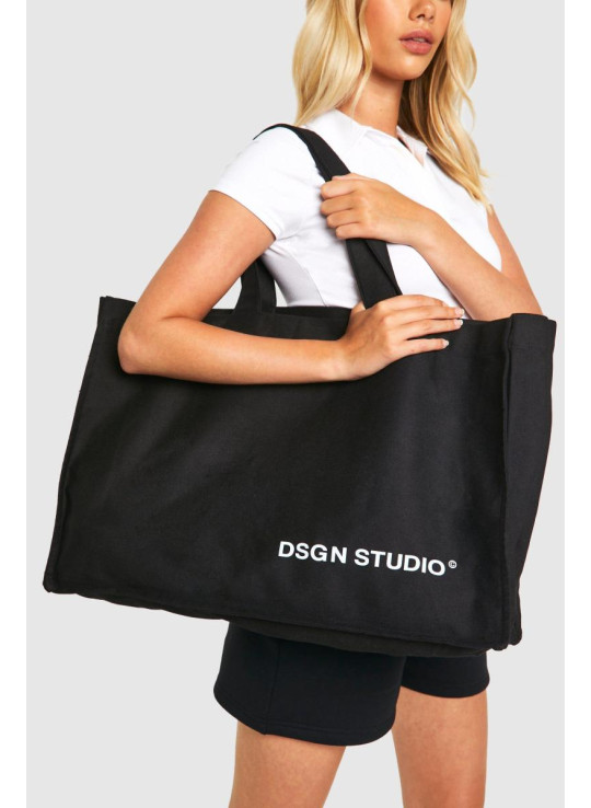 Велика полотняна сумка з лозунгом