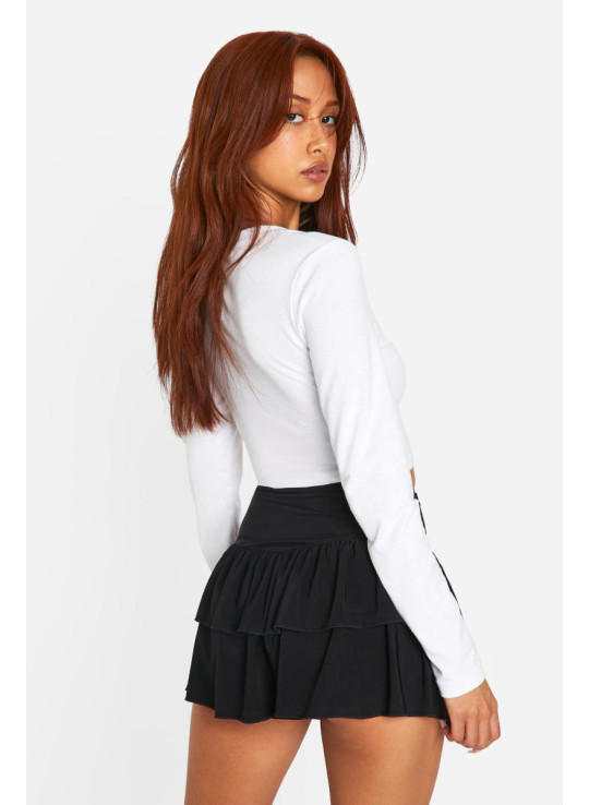 Облягаючі шорти з рюшами