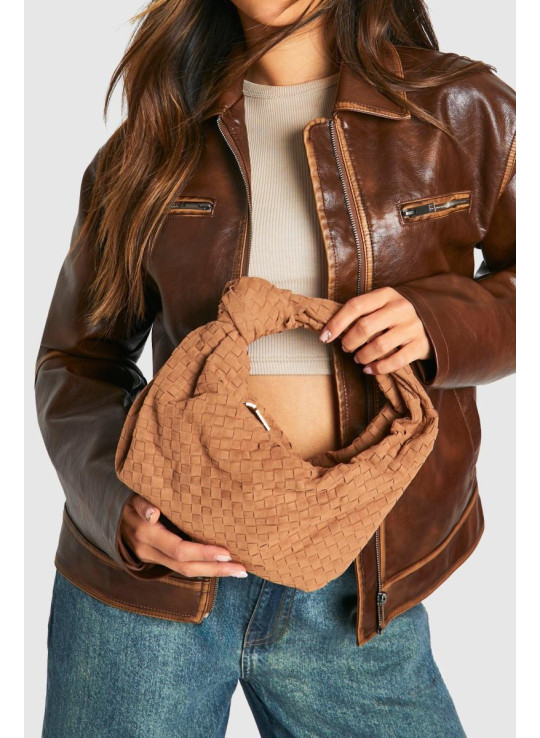 Ткана замшева сумка з вузлом