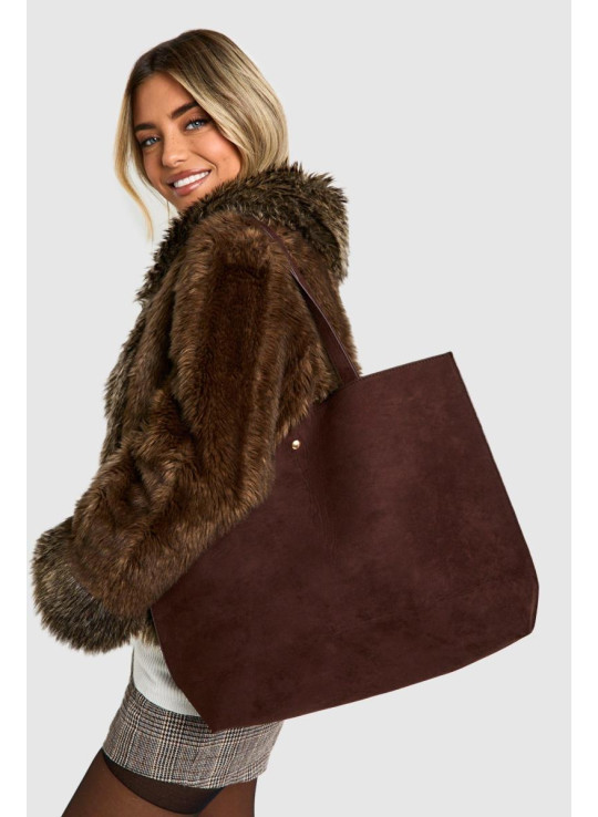 Сумка-шоппер зі штучної замші