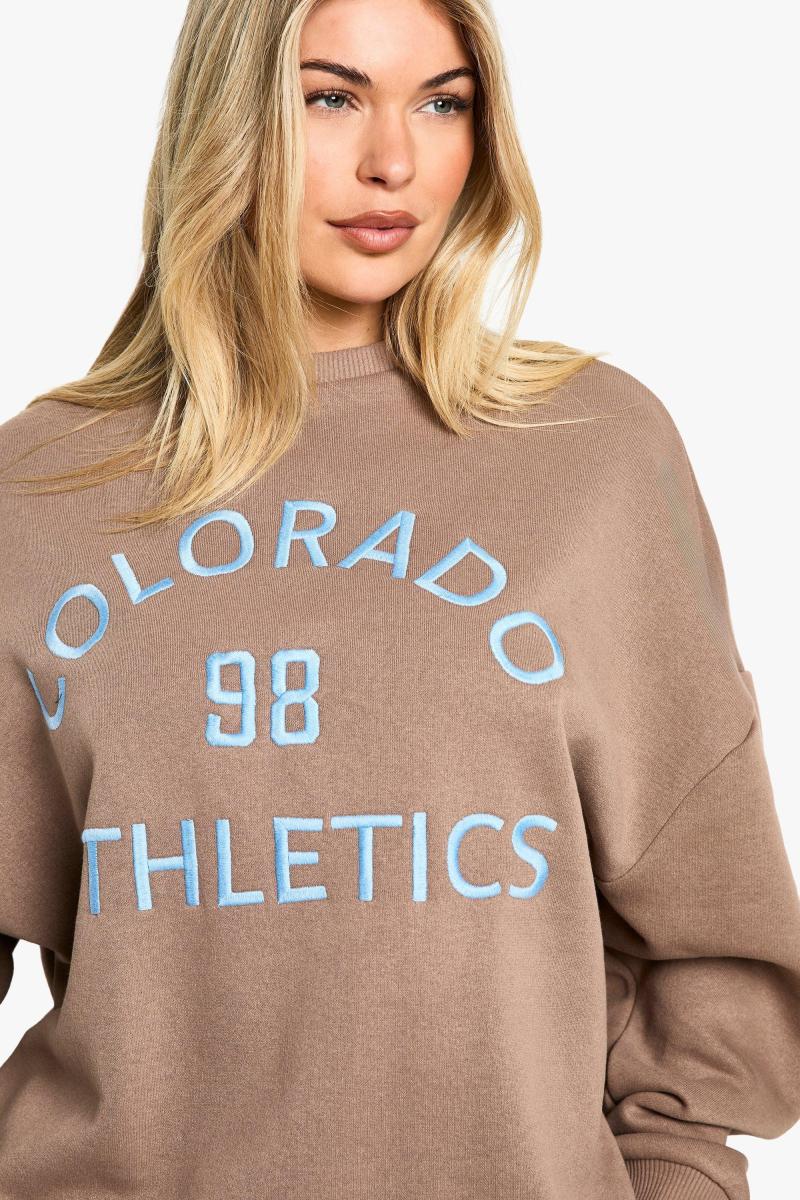 Колорадо з легкої атлетики вишитий екіпаж шию негабарит