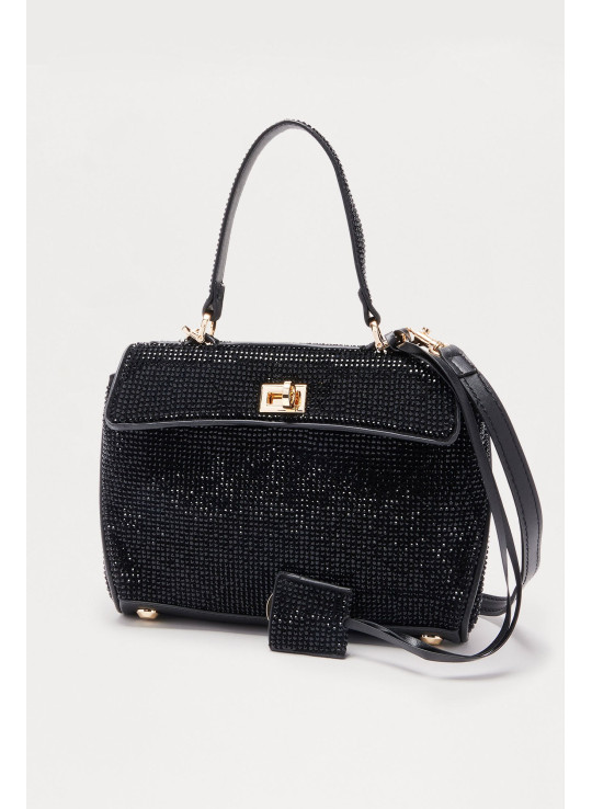 Ефектна Сумка з Камінням - Чорна