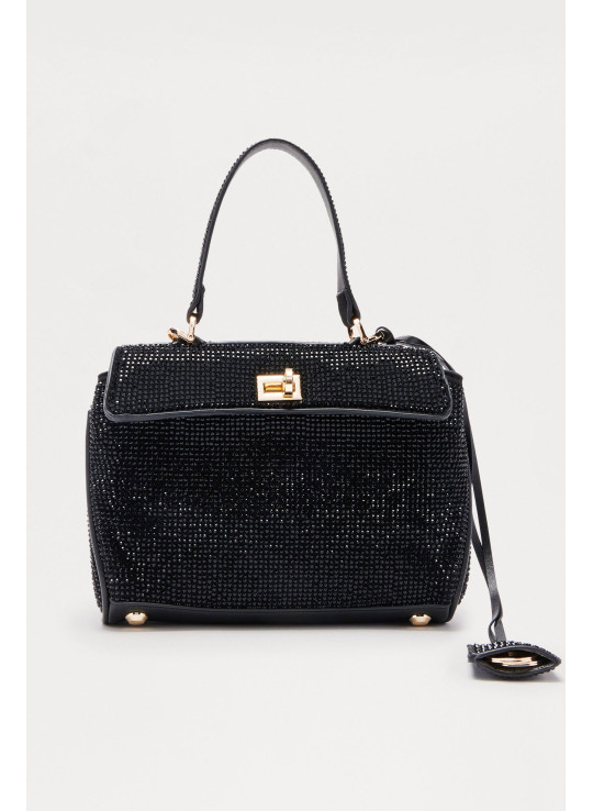 Ефектна Сумка з Камінням - Чорна