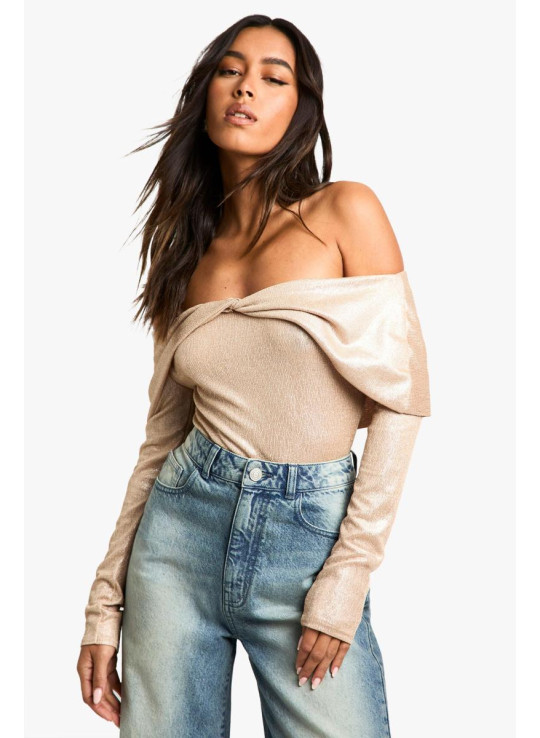 боді з бардо з металевим твістом