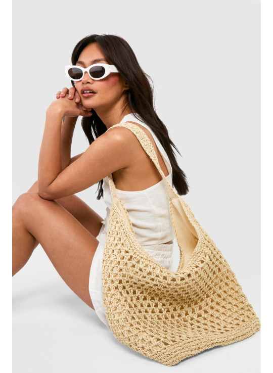 Слухата солом’яна пляжна сумка