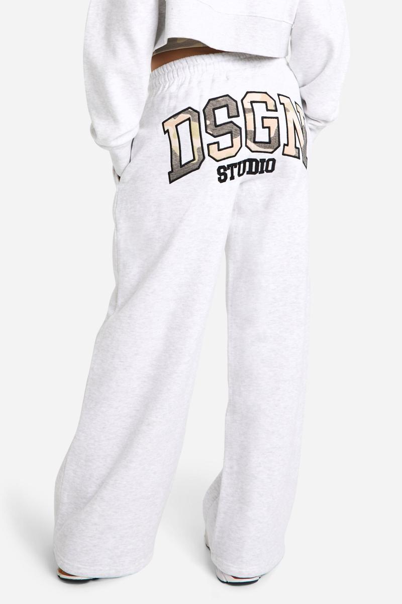 Dsgn Studio Camouflage Applique Bum Print Straight Leg Jogger