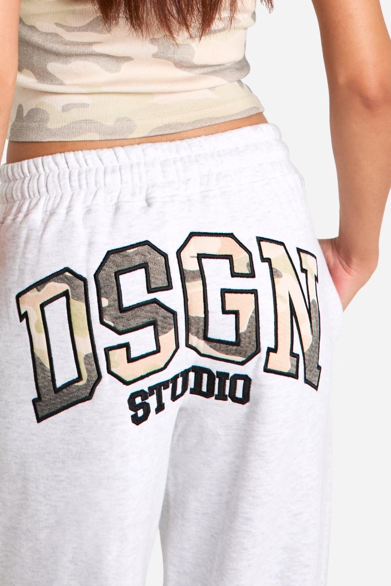 Dsgn Studio Camouflage Applique Bum Print Straight Leg Jogger