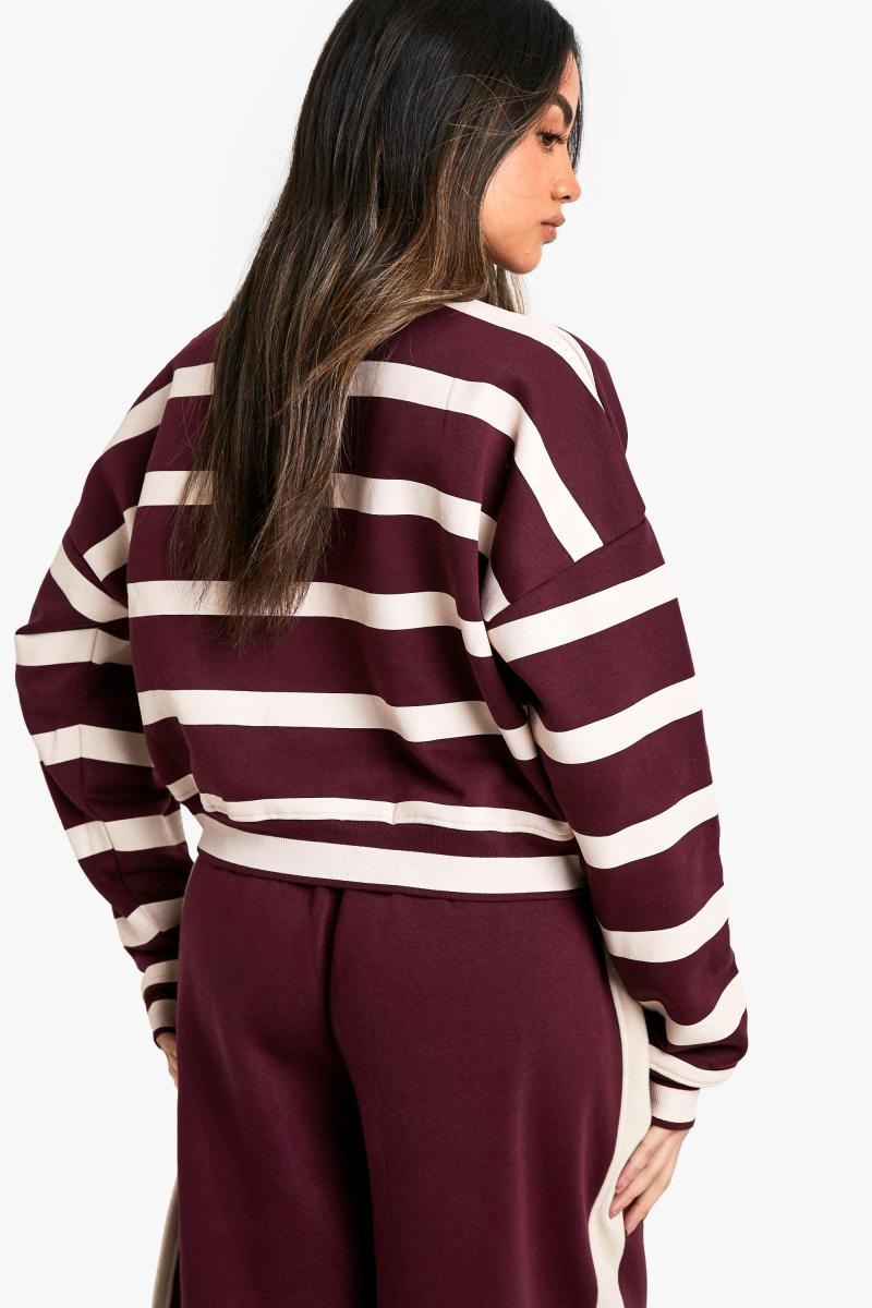 Стокгольм смугаста обрізана толстовка