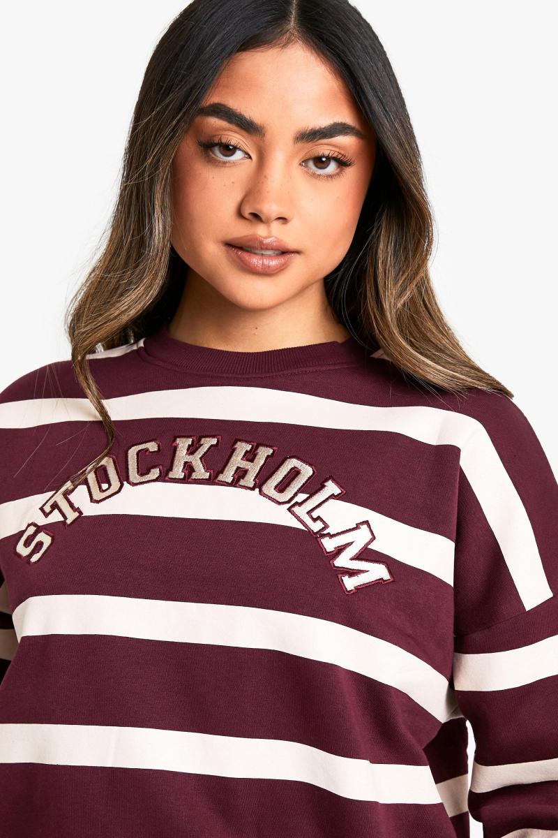 Стокгольм смугаста обрізана толстовка