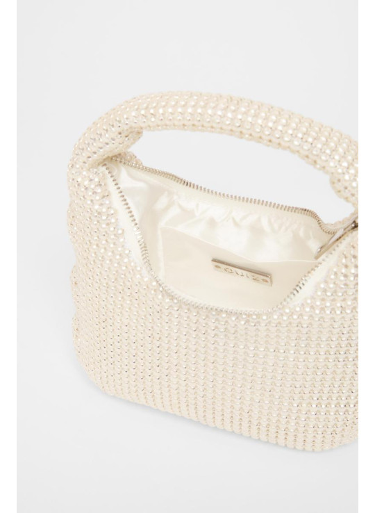 Білий міні -мішечок з перловою мішком