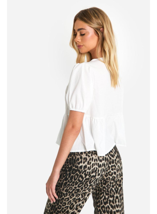 Текстурована зав'язка спереду і пуховий рукав